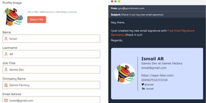 إنشاء توقيع بريد إلكتروني احترافي أون لاين بسهولة