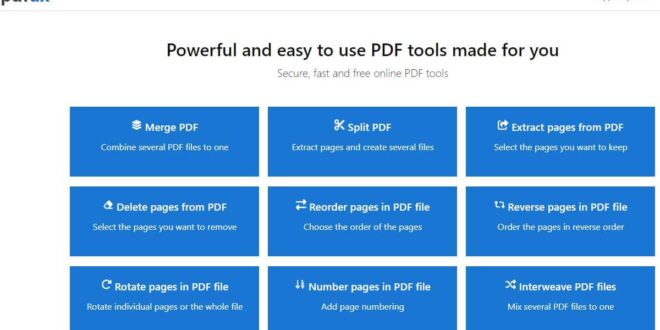 تعديل ملفات PDF أون لاين التقسيم والحذف والدمج والتدوير وغيرها